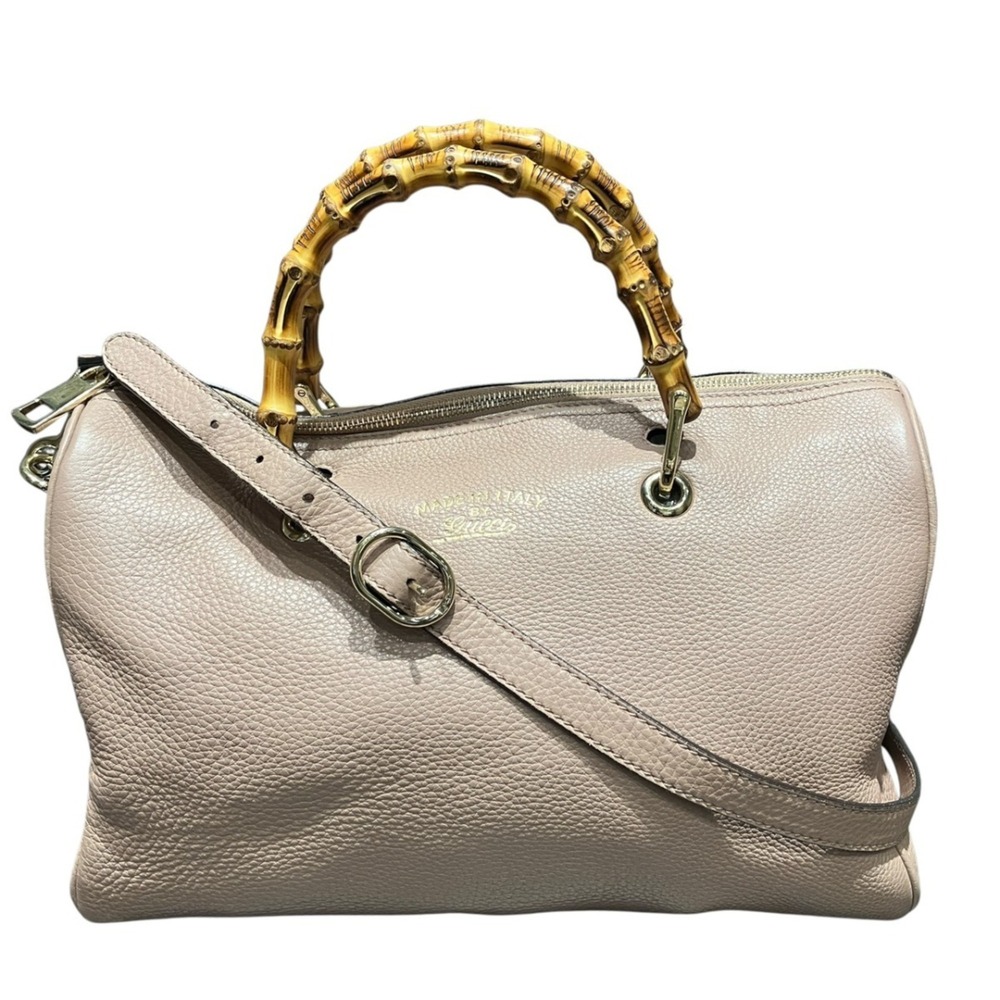 Gucci 2-way Boston bag/shoulder bag, bamboo and leather, 353124